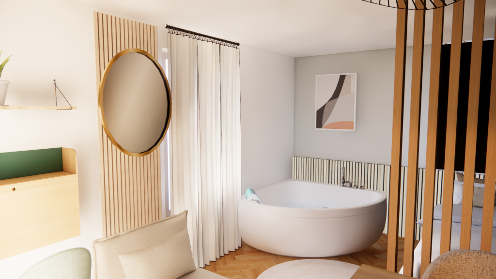 Vue 3D du projet de rénovation Bressigny